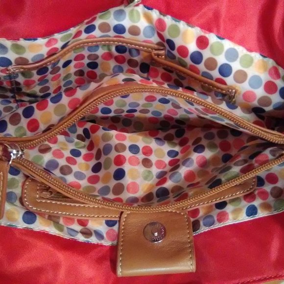 Franco Sarto Red Medium Size Bag Leather & Fabric NWT - Picture 12 of 14